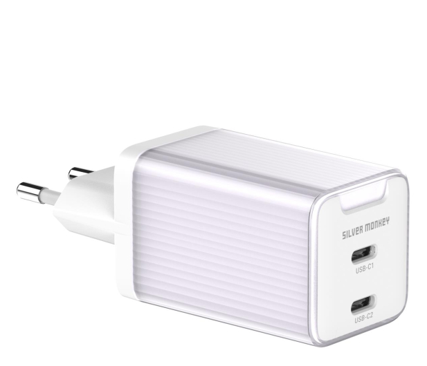 Silver Monkey Ładowarka sieciowa GaN 65W 2x USB-C Purple - 1266245 - zdjęcie 3